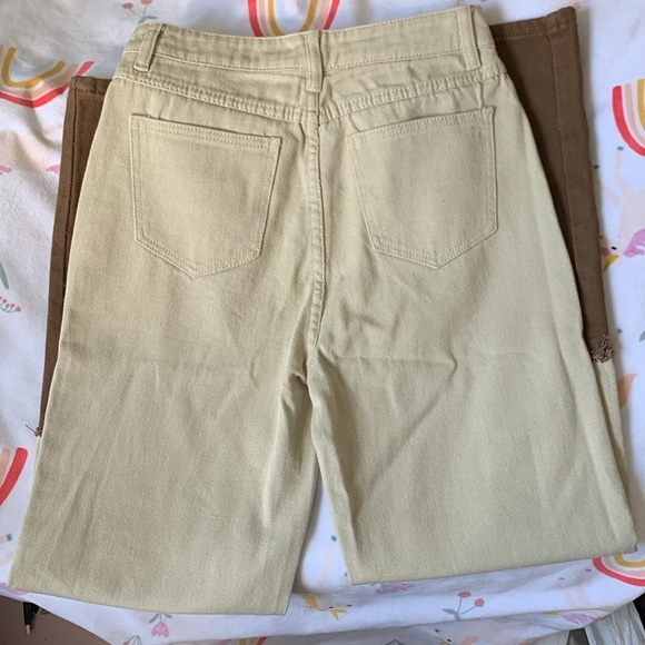 NWT Cider Two-Tone Jeans in Brown and Cream - Picture 2 of 5